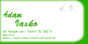 adam vasko business card